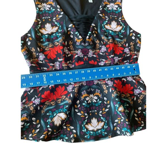 Bisou Bisou Michele Bohbot Spring Summer Floral Tank Women’s XL Blouse - Picture 7 of 12